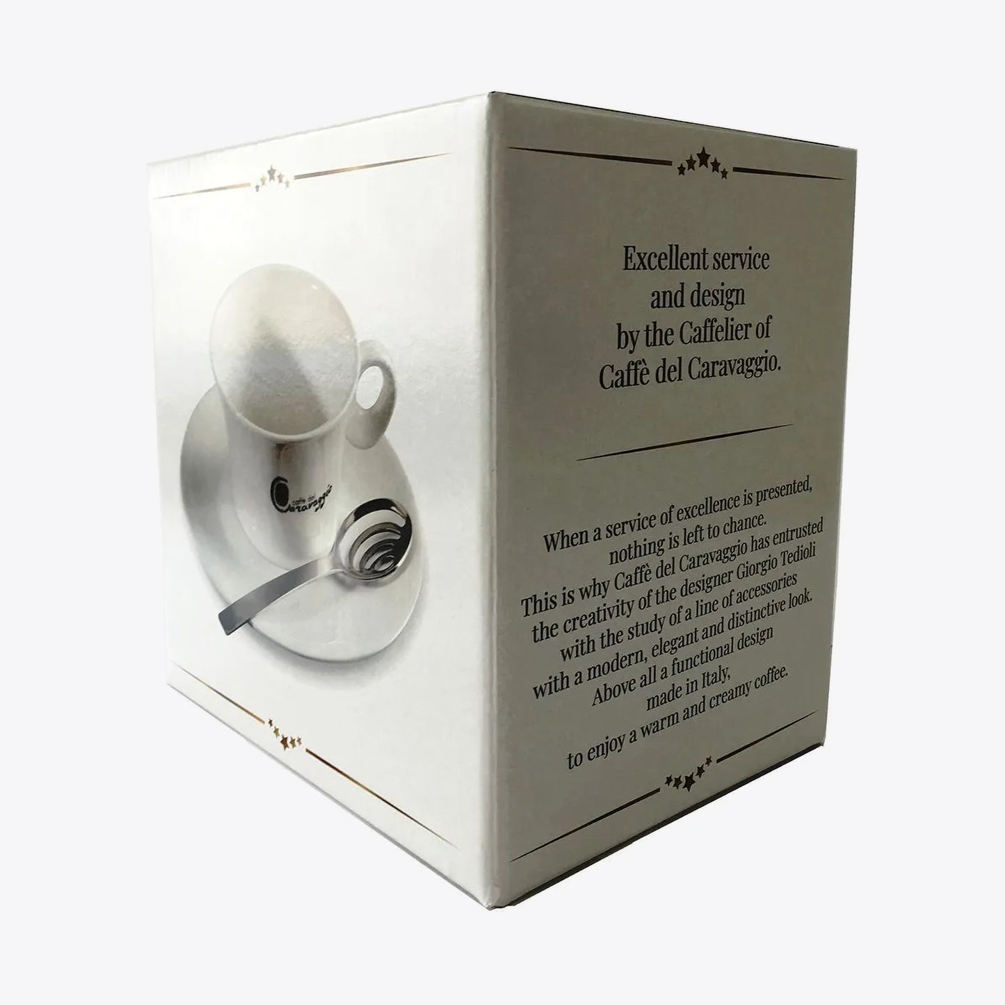 Confezione regalo tazze da cappuccino e cucchiai