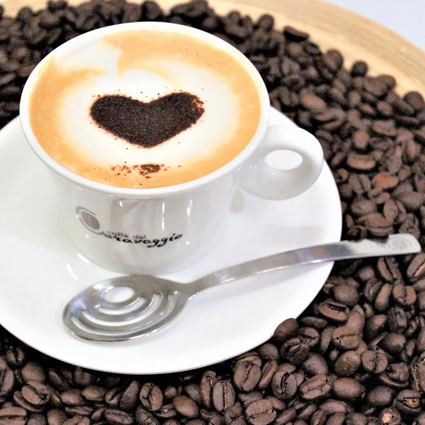 Confezione regalo tazze da cappuccino e cucchiai