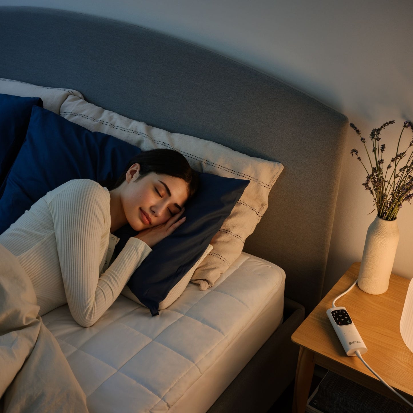 Chauffe-lit Imetec Adapto Maxi 100% Coton Percale, 2 Places