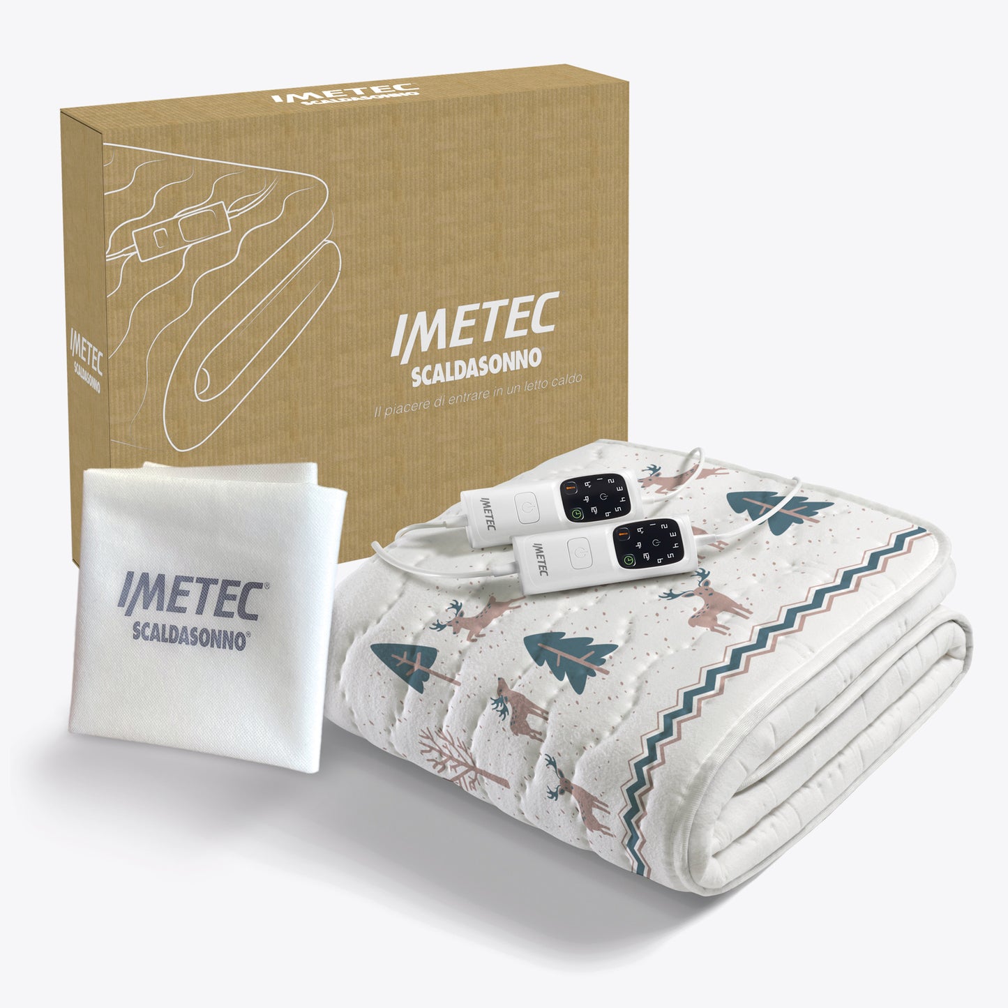 Adapto Baumwolle Doppelbett Rentiere