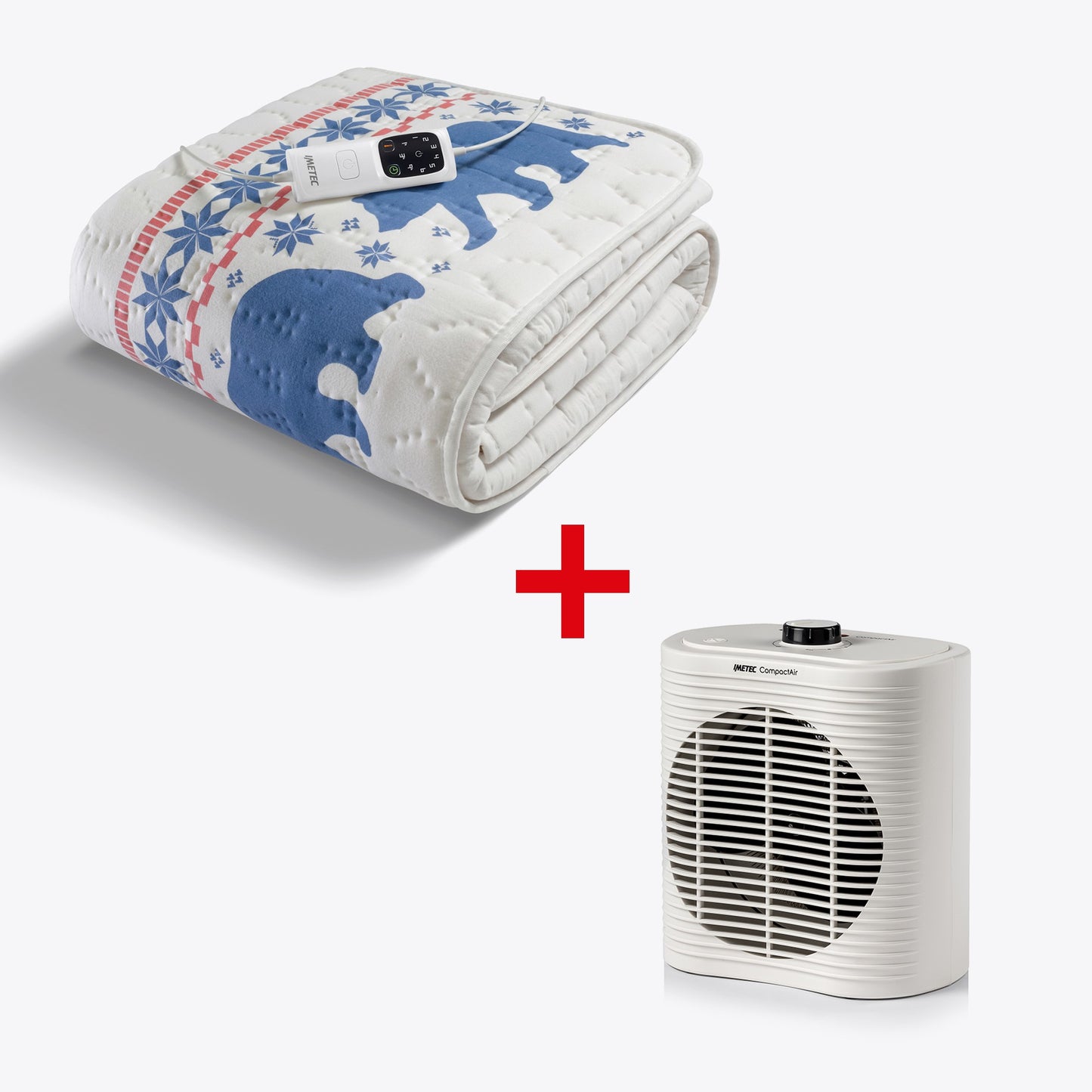Kit Scaldasonno® Adapto Cotone Antibatterico Orsi Singolo e Termoventilatore Compact Air