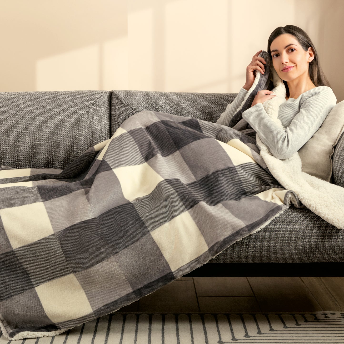 CaldoPlaid® Adapto Tartan Grigio cm 160x120