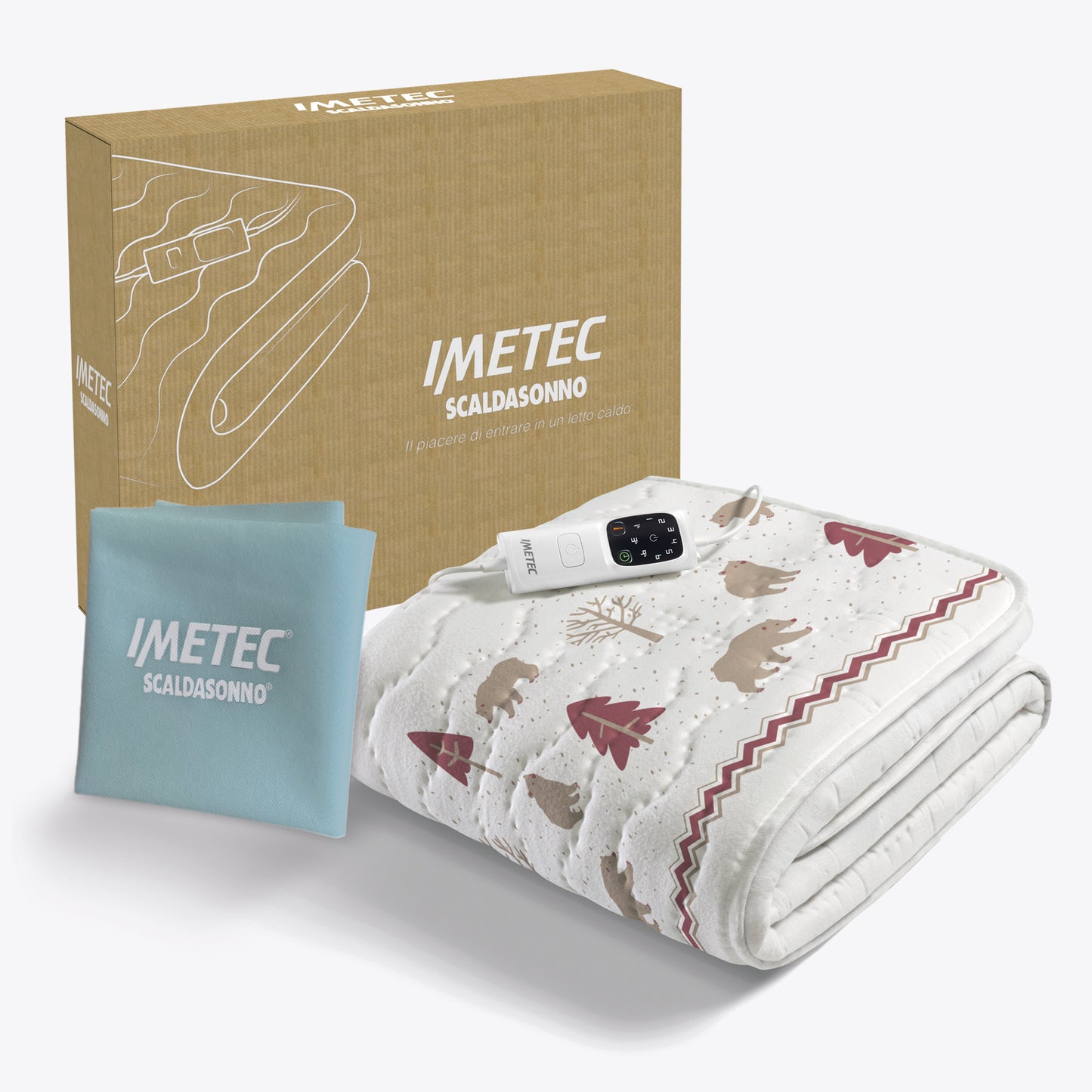 Adapto Coton Ours et Arbres Lit 1 place