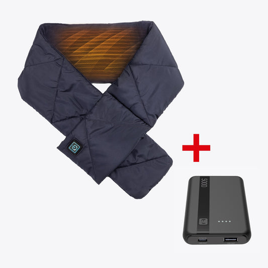 Kit Sciarpa Riscaldante Cordless Heat on the Go Puffer Scarf Blu e Power Bank Cellularline 5000