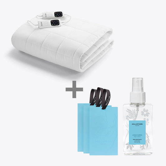 Kit Regalo Scaldasonno Maxi Adapto matrimoniale + Millefiori Milano Acqua Marina