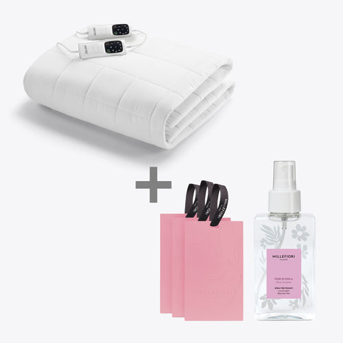 Kit Regalo Scaldasonno Maxi Adapto matrimoniale + Millefiori Milano Fiori di Perla