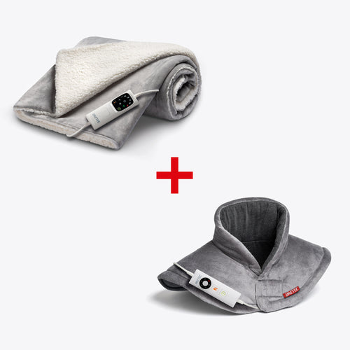 Kit CaldoPlaid® Adapto Grand Luxe e Termoforo Intellisense Cervical
