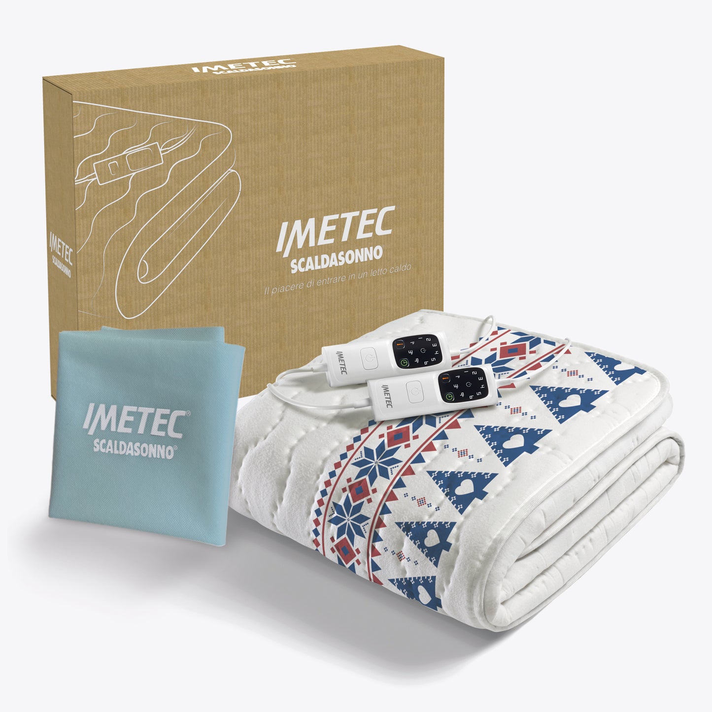 Adapto Baumwolle Blaue Bäume Doppelbett