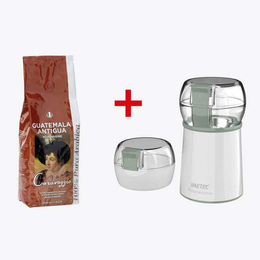 Kit macinacaffè e caffè in grani